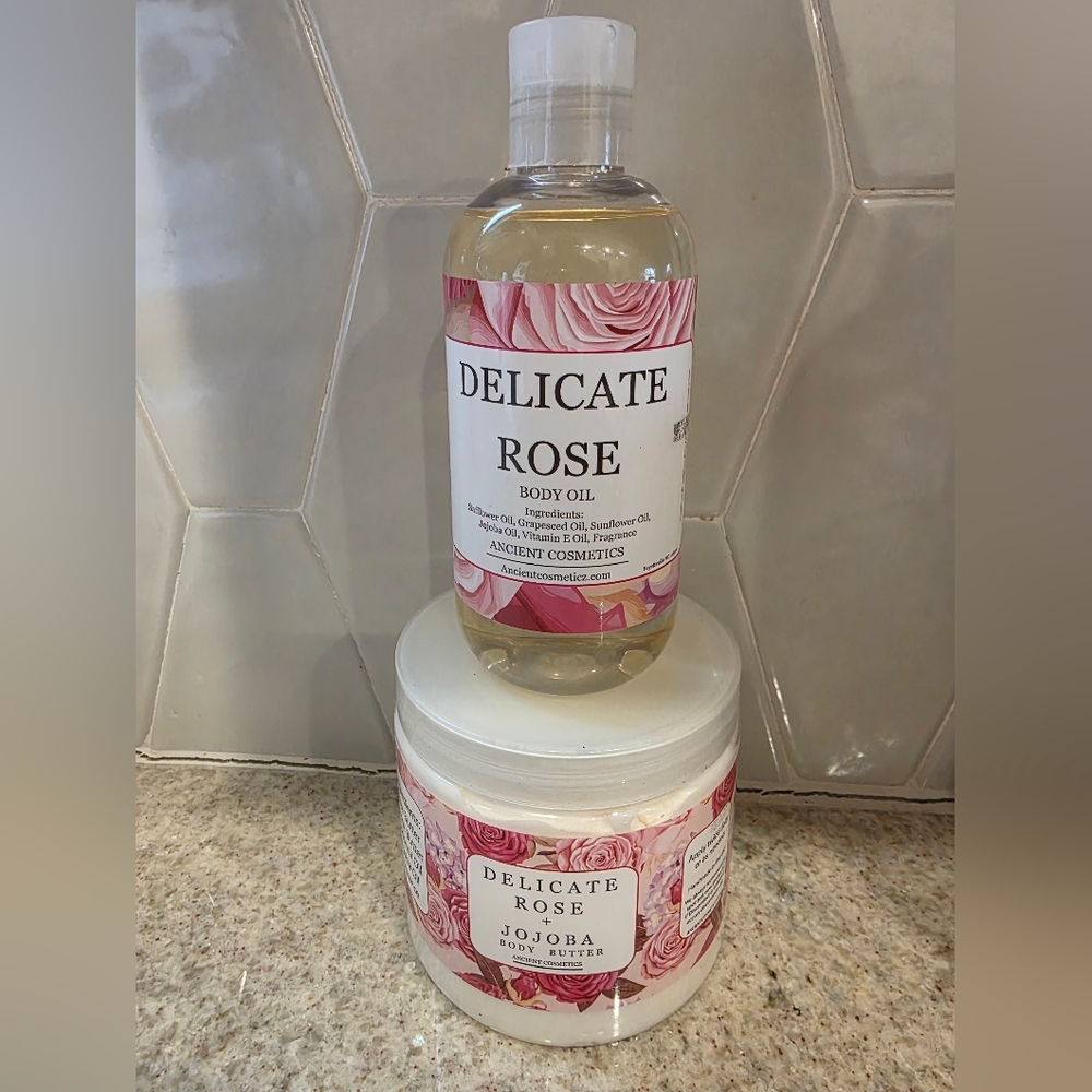 Delicate Rose Body Oil and Jojoba Butter